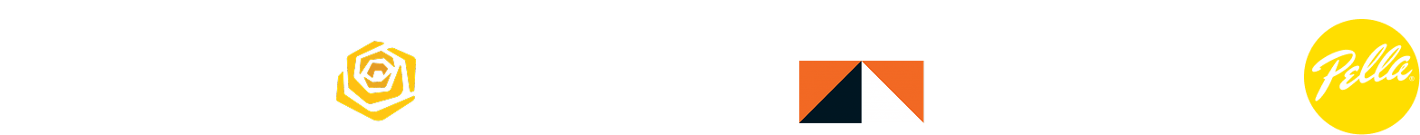Pella, Andersen, and Marvin logos