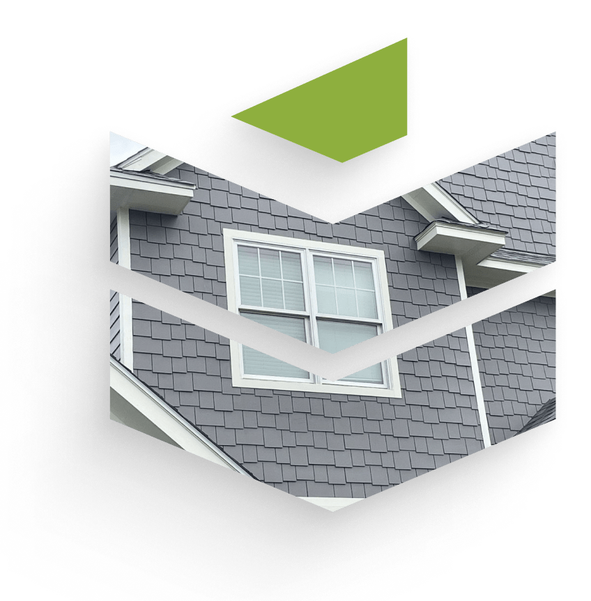 New White Window on Gray Home