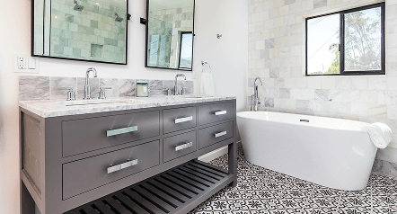 Bathroom tile floors