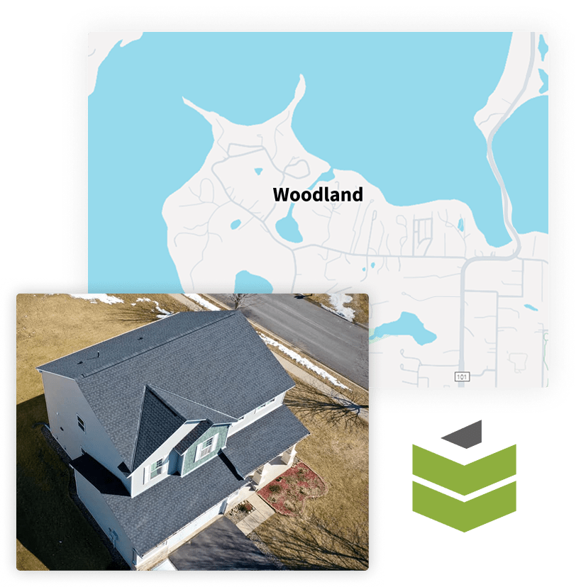 Minnetonka map with Legacy Construction logo and photo of house