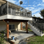 Concrete poured patio