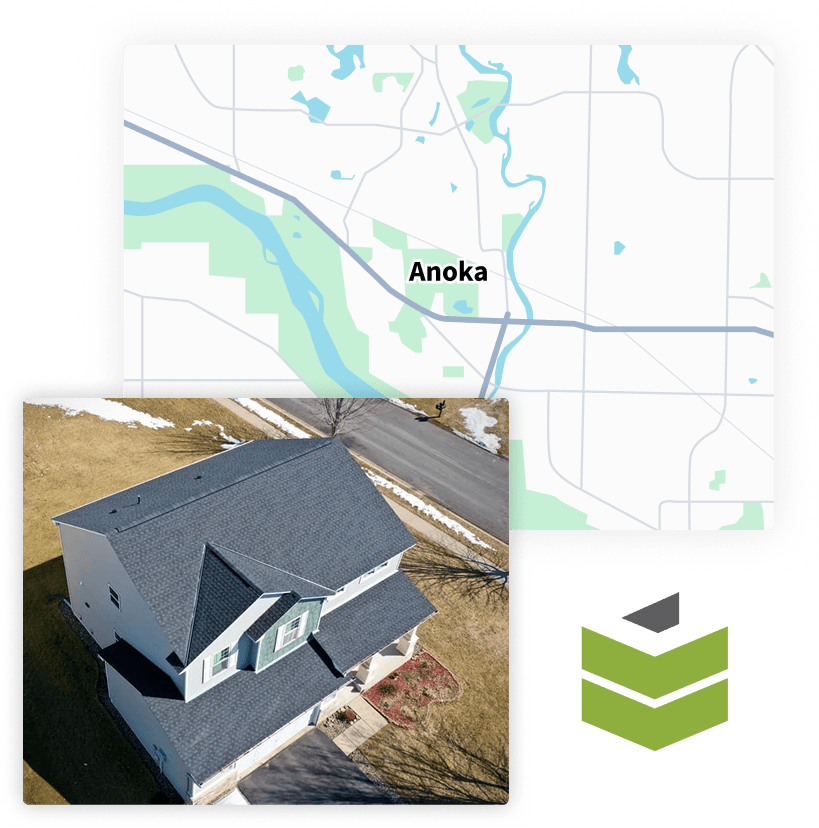 Map of Anoka, MN