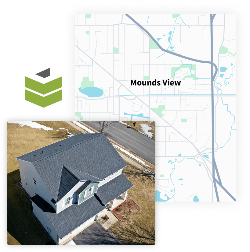 Map of Mounds View, MN