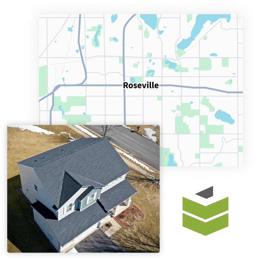 Map of Roseville, MN
