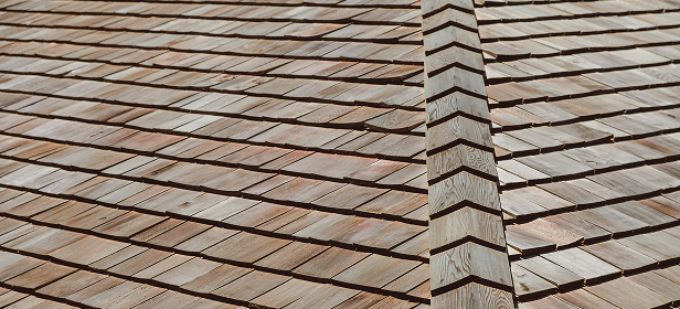 Cedar shingle roofing