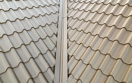 Corrugated metal roof